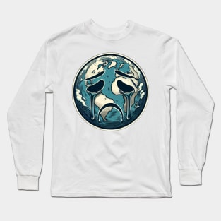 sad face planet earth Long Sleeve T-Shirt